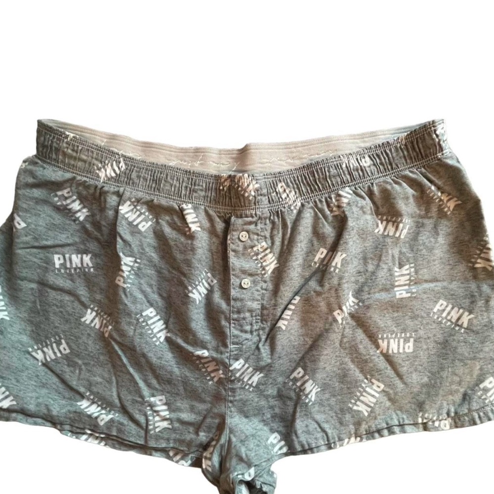Gray PINK Logo Boxer Shorts